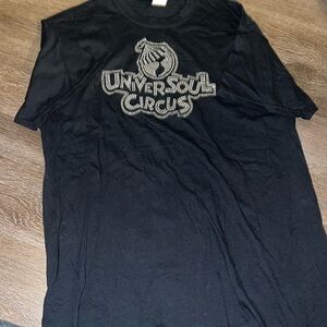Universoul Circus black large tee. Embellished w/ rhinestones. VGUC.